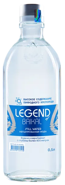 Изображение Вода негаз рН 7,0 Легенда Байкала питьевая Байкал Аква с/б, 0,5 л