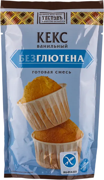 Изображение Смесь для выпечки Тестовъ Без Глютена кекс ванильный Топ Продукт м/у, 250 г