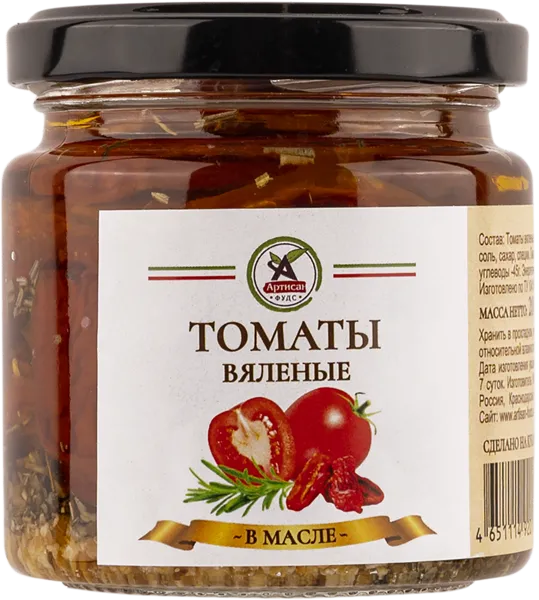 Изображение Томаты в масле Артисан фудс вяленые Арутюньян К.В. с/б, 200 г