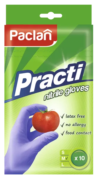 Изображение Перчатки нитриловые Паклан практи размер м СеДо сп к/у, 10 шт