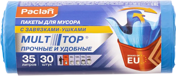 Изображение Мешки для мусора 35л Паклан мультитоп СеДо сп м/у, 30 шт