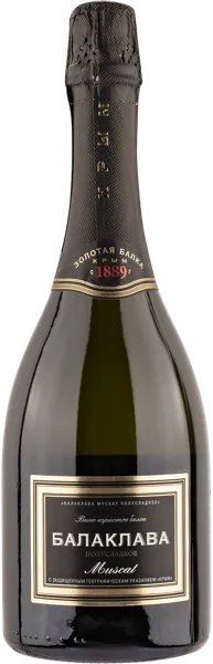 Изображение Вино игристое белое п/сл Балаклава ЗГУ мускат Золотая Балка с/б, 0,75 л