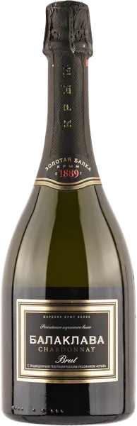Изображение Вино игристое белое брют Балаклава ЗГУ шардоне резерв Золотая Балка с/б, 0,75 л