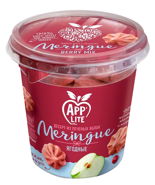 Изображение Меренга яблочная без сахара Эпп Лайт ягодное ассорти Правильные продукты п/б, 35 г