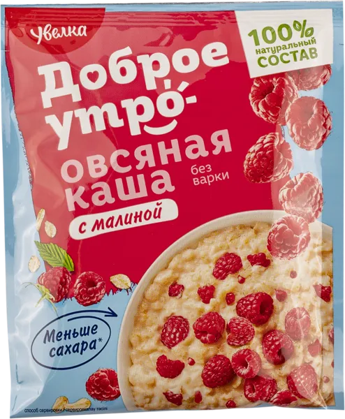 Изображение Каша овсяная Увелка малина Ресурс м/у, 40 г