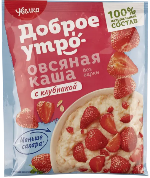 Изображение Каша овсяная Увелка клубника Ресурс м/у, 40 г