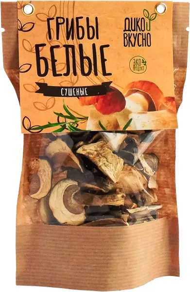 Изображение Грибы сушеные Дико вкусно белые Союз Продукт м/у, 30 г