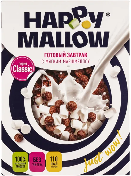 Изображение Готовый завтрак Хэппи маллоу шарики с мягк Маршмеллоу МАК-Иваново кор, 240 г