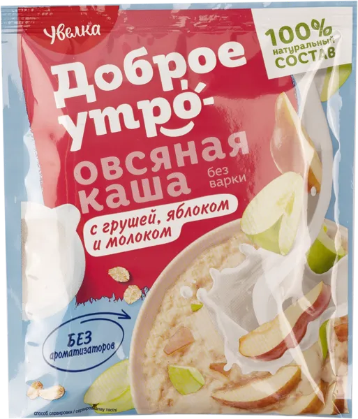 Изображение Каша овсяная с молоком Увелка груша яблоко Ресурс м/у, 40 г