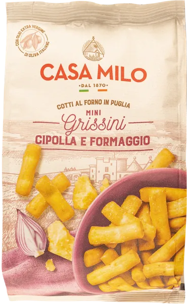 Изображение Гриссини Каза мило из Апулии мини с луком и сыром Гр.а.м.м. м/у, 150 г
