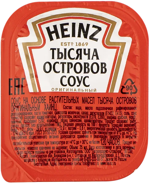 Изображение Соус Хайнц тысяча островов КрафтХайнцВосток дип-пот, 25 г