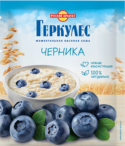 Изображение Каша овсяная Русский продукт черника Русский продукт м/у, 35 г