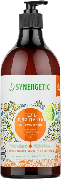 Изображение Гель для душа Синергетик БИО карамельн яблоко и ваниль Синергетик п/у, 750 мл