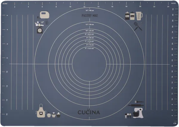 Изображение Коврик 45*65см для теста Купман с разметкой синий Купман Интернэшнл , 1 шт