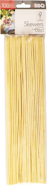 Изображение Шпажки 30см для барбекю Купман бамбук Купман Интернэшнл , 100 шт