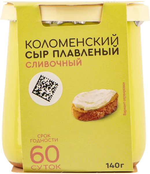 Изображение Сыр 60% плавленый Коломенское Агрокомплекс к/б, 140 г