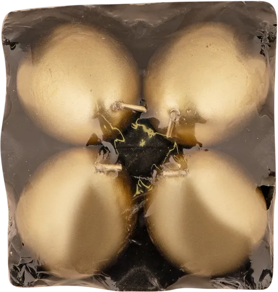 Изображение Свеча золотая Домашняя кухня яйцо в подложке Домашняя кухня м/у, 4 шт