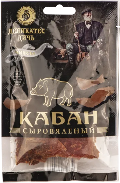 Изображение Чипсы мясные Деликатес дичь кабан сыровяленый Деликатес дичь м/у, 35 г