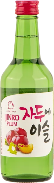 Изображение Спиртной напиток 13% Соджу джинро слива ХайтДжинро с/б, 0,36 л