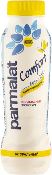 Изображение Биойогурт 1,5% без лактозы Пармалат натуральный Белгородский МК п/б, 290 мл