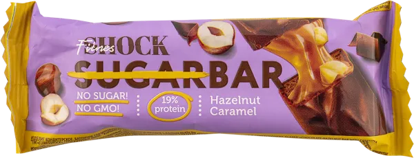 Изображение Батончик протеиновый Фитнес шок шоколад карамель фундук Фитнес десерты м/у, 50 г