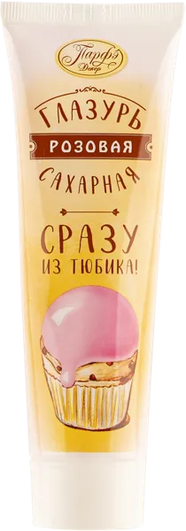 Изображение Глазурь сахарная Парфэ розовая Топ Продукт туба, 120 г