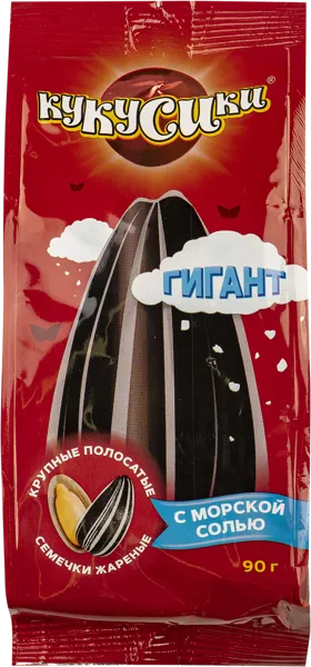 Изображение Семечки подсолнечника Кукусики гигант с морской солью Наникова И.Ю. ИП м/у, 90 г