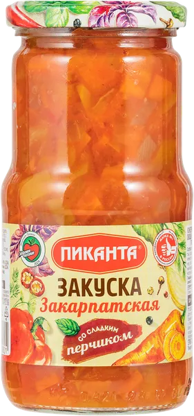 Изображение Закуска овощная Пиканта закарпатская Вкусный продукт с/б, 460 г