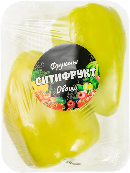 Изображение Овощ местный перец болгарский зеленый  подложка, 2 шт