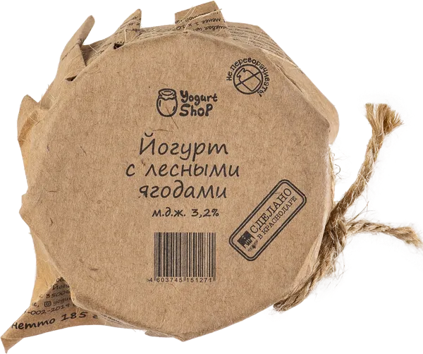 Изображение Йогурт 3,2% Йогурт Шоп с лесными ягодами Йогурт шоп с/б, 185 г
