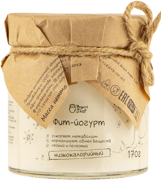 Изображение Йогурт 1,5% без сахара Йогурт Шоп фит Йогурт шоп с/б, 170 г