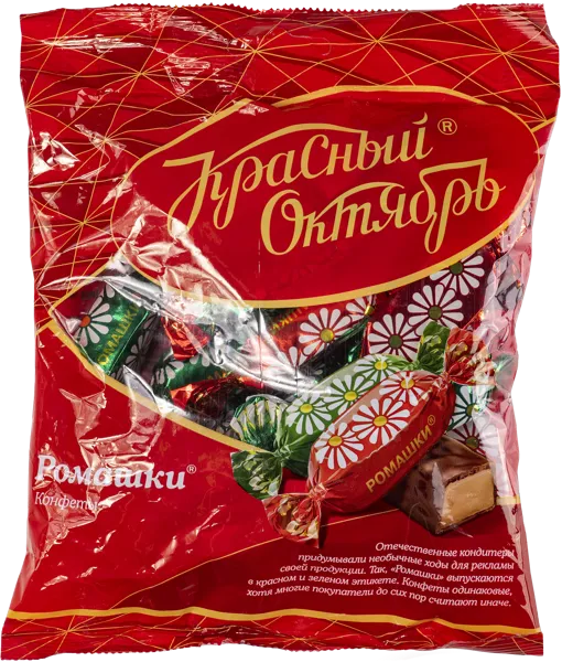 Изображение Конфеты помадка в глазури Ромашки ОК Красный Октябрь м/у, 250 г