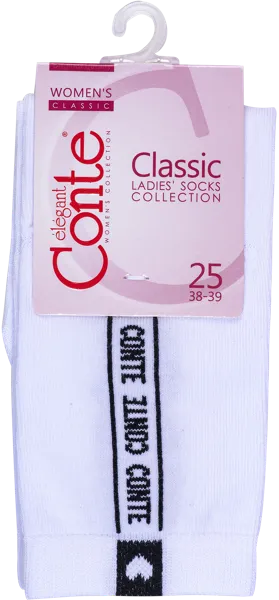 Изображение Носки размер 25 женские Конте классик 7с-22сп белые Конте СПА м/у, 1 пара