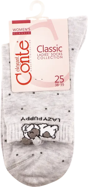 Изображение Носки размер 25 женские Конте 17С-183СП светло-серые Конте СПА м/у, 1 пара