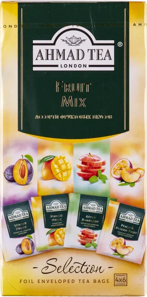 Изображение Чай в пакетиках Ахмад Ти фруктовый микс СДС-Фудс кор, 24*1,5 г