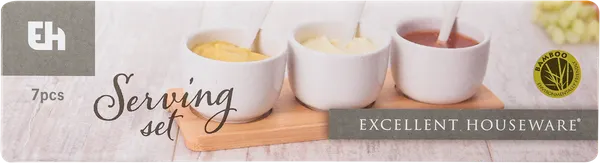 Изображение Соусник на подставке Купман белая с ложкой Купман Интернэшнл , 3 шт