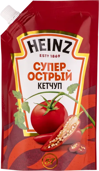 Изображение Кетчуп томатный Хайнц супер острый Петропродукт м/у, 320 г