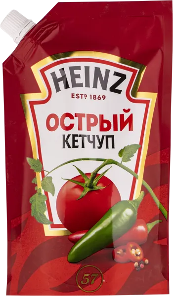 Изображение Кетчуп томатный Хайнц острый Петропродукт м/у, 320 г