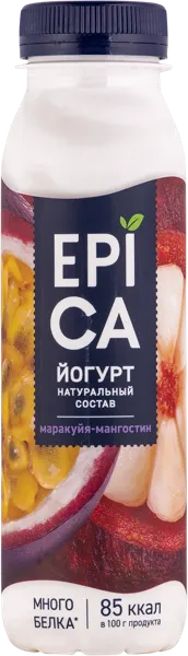 Изображение Йогурт 2,5% питьевой Эпика маракуйя мангостин Эрманн п/б, 260 мл