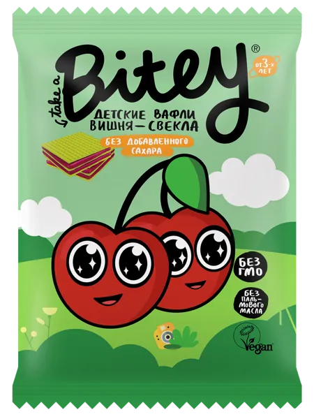 Изображение Вафли с 3 лет без сахара Байт вишня свекла Биофудлаб м/у, 35 г