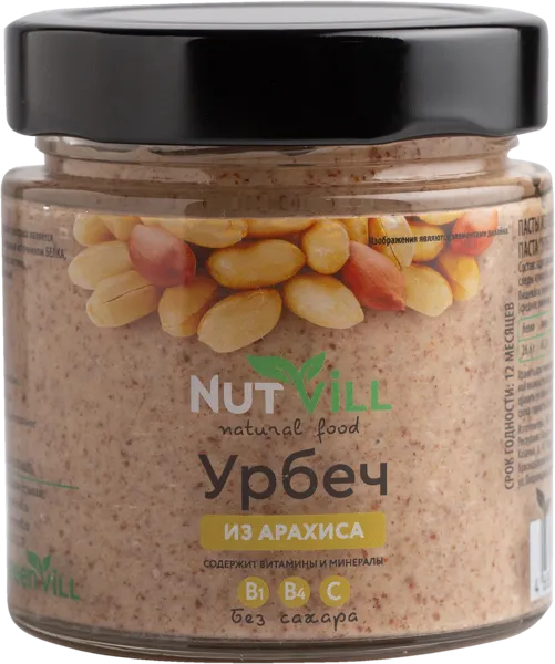 Изображение Урбеч без сахара Натвилл арахис Перкина Е.А. ИП с/б, 180 г