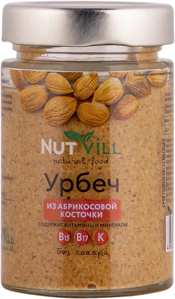 Изображение Урбеч без сахара Натвилл абрикосовая косточка Перкина Е.А. ИП с/б, 180 г