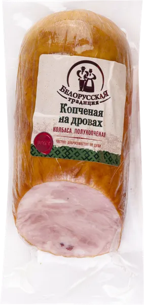Изображение Колбаса полукопченая Белорусская Традиция копченая на дровах Инко-Фуд м/у, 420 г