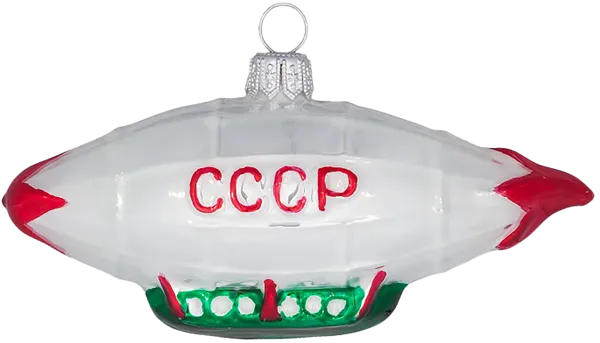 Изображение Ёлочное украшение стекло Ёлочка дирижабль с1904 Клинская игрушка к/у, 1 шт