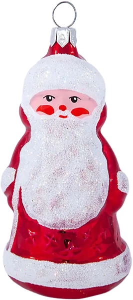 Изображение Ёлочное украшение стекло Ёлочка дед мороз-2 с473 Клинская игрушка к/у, 1 шт