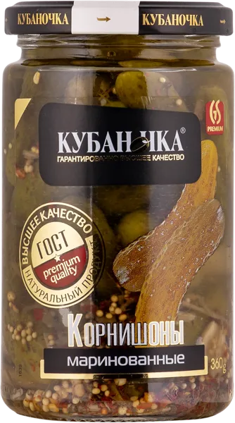 Изображение Корнишоны маринованные Кубаночка Гранд Стар с/б, 360 г