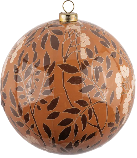 Изображение Шар 10см цветной Купман веточки с листьями Купман Интернэшнл , 1 шт