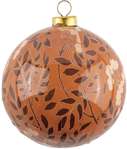 Изображение Шар 7см цветной Купман веточки с листьями Купман Интернэшнл , 1 шт