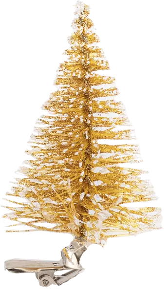 Изображение Елочка 7см розовая Купман золотистая на клипсе Купман Интернэшнл , 1 шт