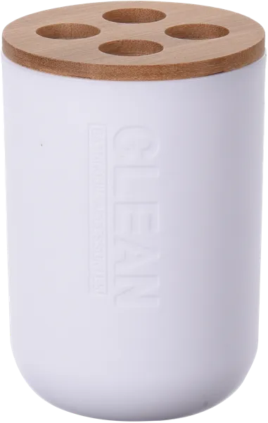 Изображение Стакан для зубных щеток Купман белый с разделителями Купман Интернэшнл , 1 шт